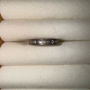 TIFFANY & CO.- Ring (In Silver With Sapphires, Narrow) *SIZE 7.5